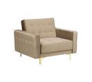 Velours Fauteuil Beige Sable Aberdeen