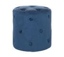 Pouf En Velours Bleu Foncé D 40 Cm Corolla