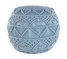 Pouf En Coton Bleu D 40 Cm Kayseri