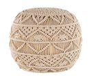 Pouf En Coton Beige D 40 Cm Kayseri