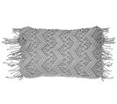 Coussin Macramé Coton Gris Kirikkale 30 X 45 Cm