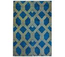 Tapis En Viscose Bleu Marine Et Doré Au Motif Géométrique 160 X 230 Cm Vekse