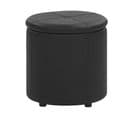 Pouf Coffre En Cuir Pu Noir Maryland