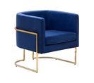 Velours Fauteuil Bleu Foncé Sirkka