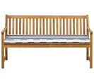 Banc Avec Coussin Bois D'acacia Certifié 160 Cm Bleu Marine Vivara