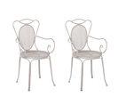 Lot De 2 Chaises De Jardin Grises Cilento