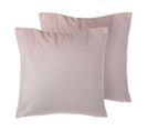 Lot De 2 Coussins Velours Rose Pasque 45 X 45 Cm