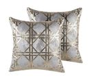 Lot De 2 Coussins Gris Cassia 45 X 45 Cm