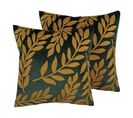 Lot De 2 Coussins Velours Vert Mistletoe 45 X 45 Cm