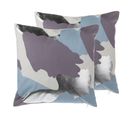 Lot De 2 Coussins Coton Violet Ixia 45 X 45 Cm