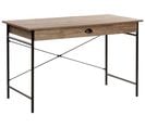 Table De Bureau 120 X 60 Cm Bois Foncé Taupe Casco