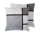 Lot De 2 Coussins Coton Gris Wedelia 45 X 45 Cm