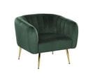 Velours Fauteuil Vert Foncé Laconia