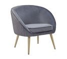 Velours Fauteuil Gris Tromso