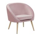 Velours Fauteuil Rose Tromso