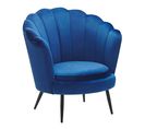 Velours Fauteuil Bleu Marine Lovikka