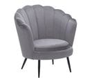 Velours Fauteuil Gris Lovikka