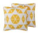 Lot De 2 Coussins Jaune Pansy 45 X 45 Cm