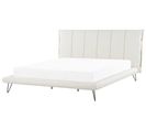 Lit Double En Cuir Pu Blanc 180 X 200 Cm Betin