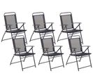 Lot De 6 Chaises De Jardin Noires Livo