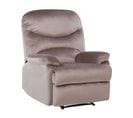 Fauteuil Velours Beige Taupe Eslov