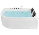 Baignoire Angle Gauche Blanche 180 X 120 Cm Avec LED Calama