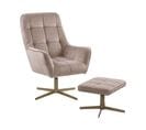 Velours Fauteuil Beige Molle