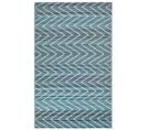 Tapis Extérieur Bleu à Motif Zigzag 120 X 180 Cm Balotra