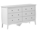 Commode Blanche 6 Tiroirs Winchester