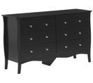 Commode Noire 6 Tiroirs Winchester