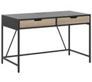 Table De Bureau 120 X 60 Cm Noir Jena