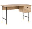 Table De Bureau 120 X 60 Cm Bois Clair Abilen