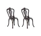 Lot De 2 Chaises De Jardin Marron Foncé Bovino