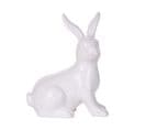 Figurine Décorative Lapin En Céramique Blanc 21 Cm Moriuex