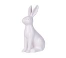 Figurine Décorative Lapin En Céramique Blanc 26 Cm Ruca
