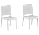 Lot De 2 Chaises De Jardin Blanches Fossano