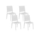 Lot De 4 Chaises De Jardin Blanches Fossano