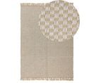 Tapis Beige à Carreaux 140 X 200 Cm Adabag