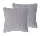 Lot De 2 Coussins Gaufré Gris Motari 45 X 45 Cm