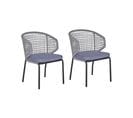 Lot De 2 Chaises De Jardin Grises Palmi