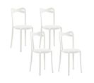 Lot De 4 Chaises De Jardin Blanches Camogli