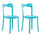 Lot De 2 Chaises De Jardin Bleu Turquoise Camogli