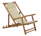 Chaise Longue Bois Beige Clair Atrani