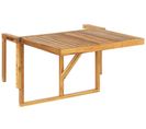 Table De Jardin 60 X 40 Cm Bois Solide Bois Clair Udine