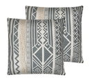 Lot De 2 Coussins Gris Laurus 45 X 45 Cm