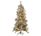 Sapin De Noël LED Effet Neige 180 Cm Blanc Tatlow