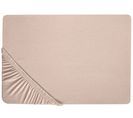 Drap-housse En Coton 200 X 200 Cm Beige Hofuf