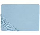 Drap-housse En Coton 200 X 200 Cm Bleu Clair Hofuf