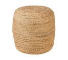 Pouf En Jute Beige Sable 46 X 48 Cm Dalama