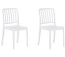 Lot De 2 Chaises De Jardin Blanches Sersale